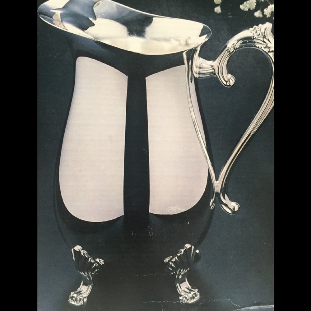 Elegance in Silver - silver plated water pitcher